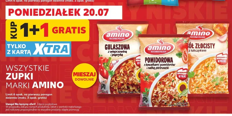 Zupa błyskawiczna pomidorowa Amino promocja w Kaufland