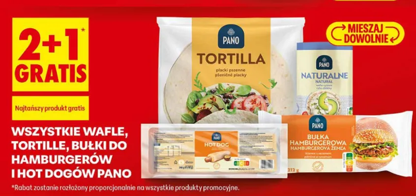 Wafle, tortille, bułki do hamburgerów i hot dogów Pano promocja w Biedronka
