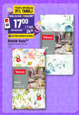 Bieżnik Vavio 40x140cm promocja w POLOmarket