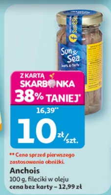 Anchois filetki w oleju promocja w Auchan