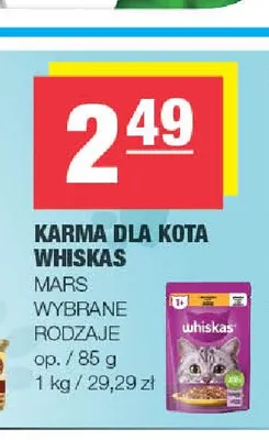 Karma dla kota Whiskas promocja w SPAR
