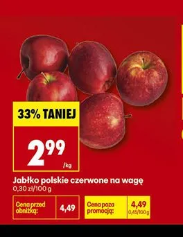 Jabłko polskie czerwone na wagę promocja w Biedronka