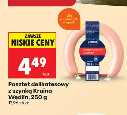 Pasztet delikatesowy z szynką Kraina Wędlin promocja w Biedronka