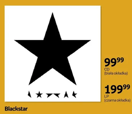 Płyta CD David Bowie Blackstar biała okładka promocja w Empik