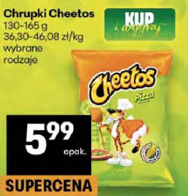 Chrupki Cheetos 130-145g 36,30-46,08zł/kg wybrane rodzaje promocja w Delikatesy Centrum