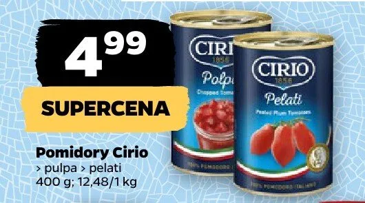 Pomidory Cirio pulpa promocja w Netto