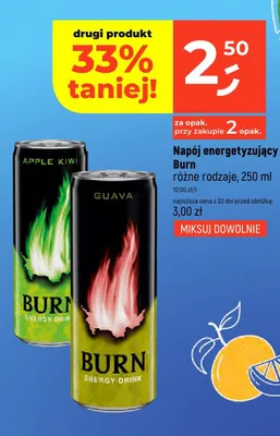 Napój energetyzujący Burn różne rodzaje promocja w Dealz