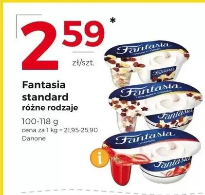 Jogurt Danone Fantasia standard z płatkami w czekoladzie promocja w Frac
