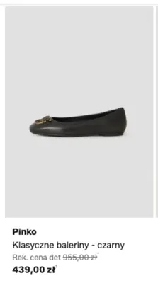Klasyczne baleriny Pinko czarny promocja w Lounge by Zalando