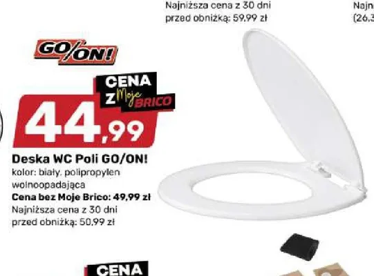Deska WC Poli GO/ON! promocja w Bricomarche