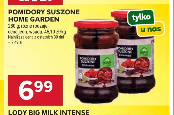 Pomidory suszone Home Garden promocja w Stokrotka