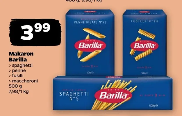 Makaron penne Barilla promocja w Netto
