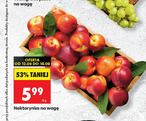 Nektarynka na wagę promocja w Biedronka