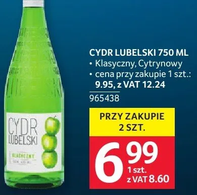Cydr Lubelski Klasyczny 965438 promocja w Selgros