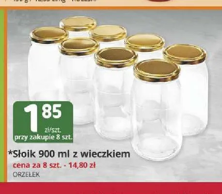 Słoik 900 ml z wieczkiem Orzełek promocja w Marketvita