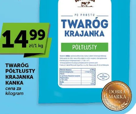 Twaróg półtłusty Krajanka Kanka promocja w Groszek