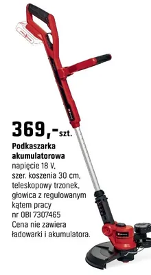 Podkaszarka akumulatorowa promocja w OBI
