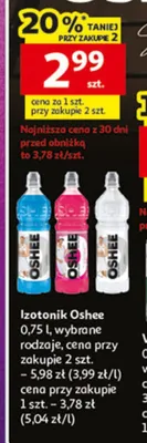 Izootonik Oshee promocja w Auchan