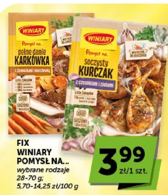 Fix Winiary Pomysł na... soczysty Kurczak z czosnkiem i ziołami promocja w ABC