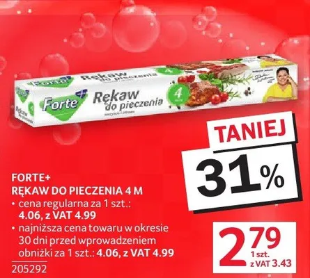 Forte+ rękaw do pieczenia 4 m promocja w Selgros