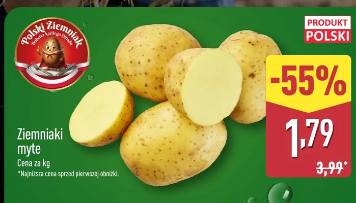 Ziemniaki myte promocja w Aldi