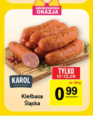 Kiełbasa śląska Karol promocja w Gram Market