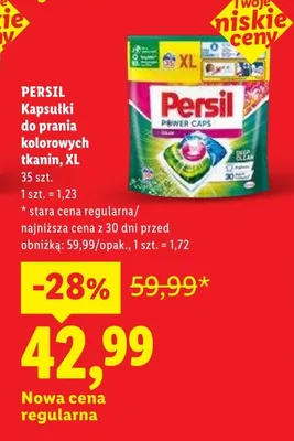 Kapsułki do prania kolorowych tkanin Persil XL promocja w Lidl