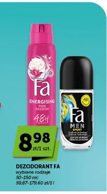 Dezodorant Fa Energising Pink Passion promocja w ABC
