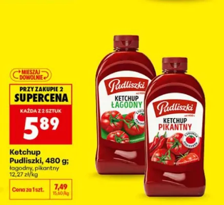 Ketchup pikantny Pudliszki promocja w Biedronka