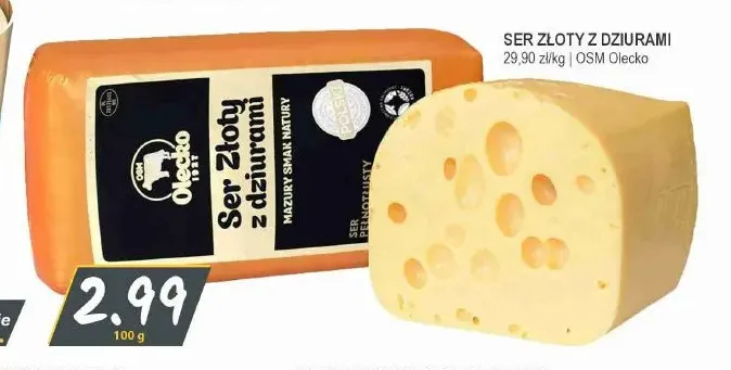 Ser Złoty z dziurami OSM Olecko promocja w Słoneczko