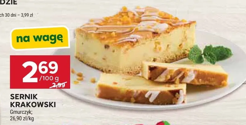 Sernik krakowski promocja w Stokrotka