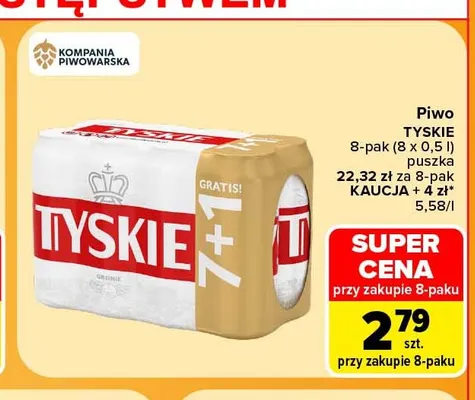 Piwo Tyskie 8-pak promocja w Carrefour