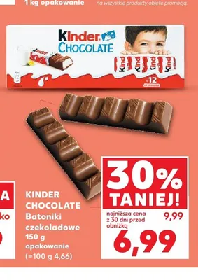 Batoniki czekoladowe Kinder Chocolate promocja w Kaufland