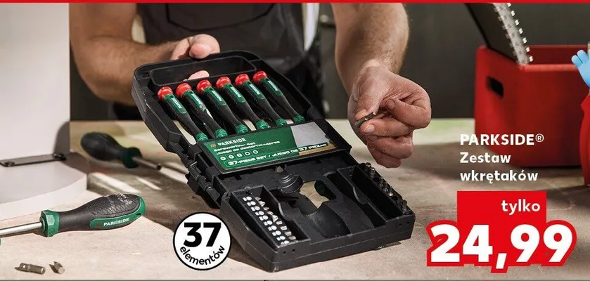Zestaw wkrętaków Parkside 37 elementów promocja w Kaufland