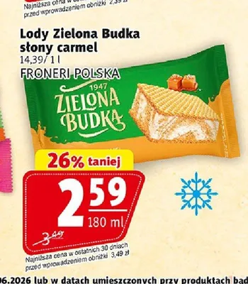 Lody Zielona Budka słony carmel promocja w Prim Market