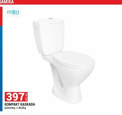 Kompakt WC Mito Kaskada pionowy z deską promocja w Merkury Market