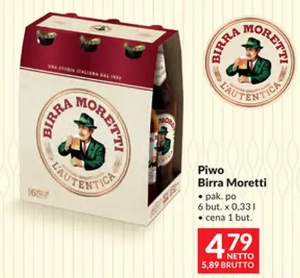 Piwo Birra Moretti promocja w Makro