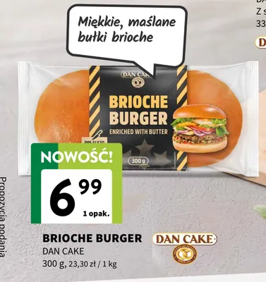 Brioche Burger Dan Cake promocja w Intermarche