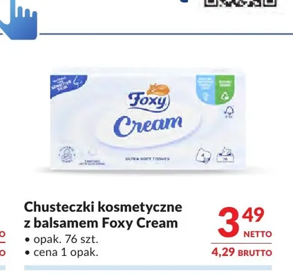 Chusteczki kosmetyczne z balsamem Foxy Cream promocja w Makro