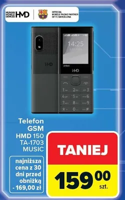 Telefon GSM HMD 150 TA-1708 MUSIC promocja w Carrefour