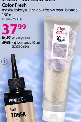 Maska koloryzująca WELLA PROFESSIONALS Color Fresh do włosów pearl blonde promocja w Hebe