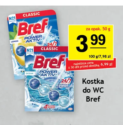 Kostka do WC Bref Power Aktiv Ocean promocja w Gram Market