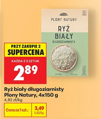 Ryż biały długoziarnisty Płony Natury promocja w Biedronka