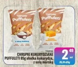 Chrupki kukurydziane słodka kukurydza, z solą morską promocja w Tomi Markt