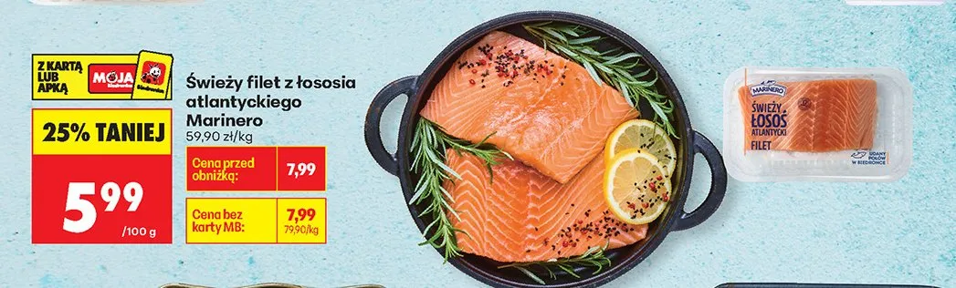 Świeży filet z łososia atlantyckiego promocja w Biedronka