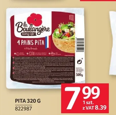 Chleb pita La Boulangère promocja w Selgros
