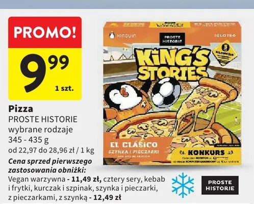 Pizza King's Stories El Clásico szynka i pieczarki Proste Historie promocja w Intermarche