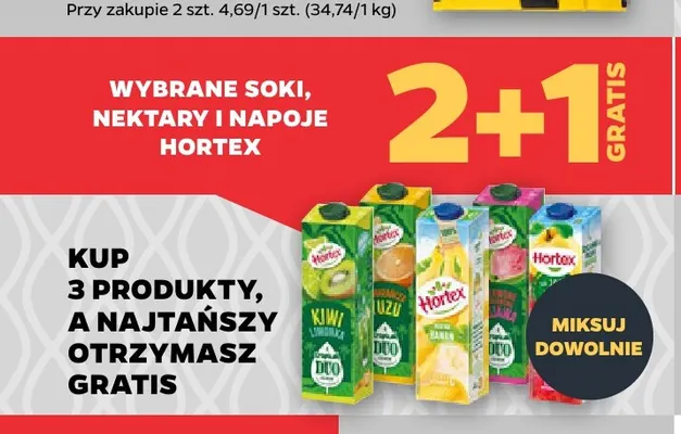 Napój Hortex Duo kiwi limonka promocja w Netto