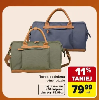 Torba podróżna Semi Line promocja w Carrefour