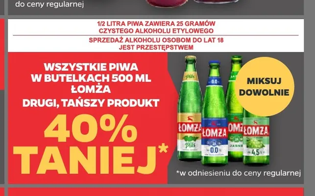Piwo Łomża promocja w Netto